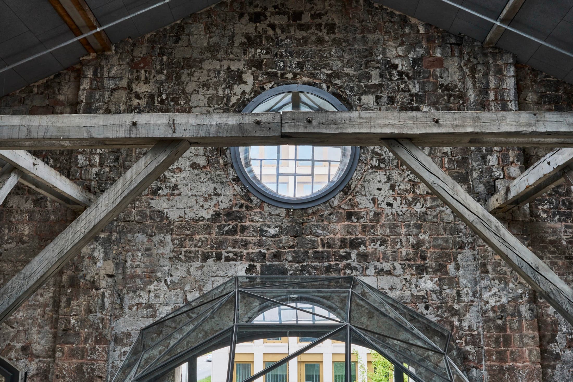 Brick gable of the historic hall